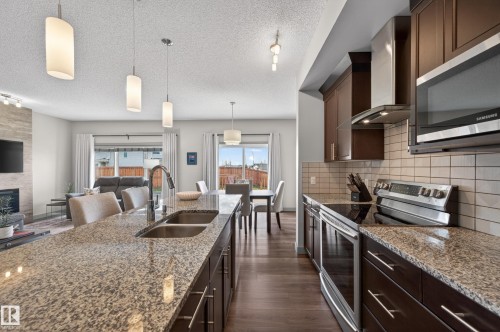 934 Berg Place, Leduc, AB - Indoor Photo Showing Kitchen With Double Sink With Upgraded Kitchen