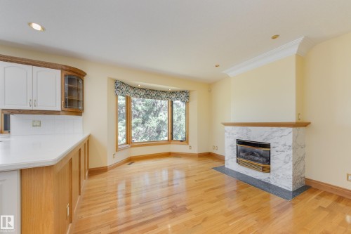 18 Westbrook Drive, Edmonton, AB - Indoor Photo Showing Living Room With Fireplace
