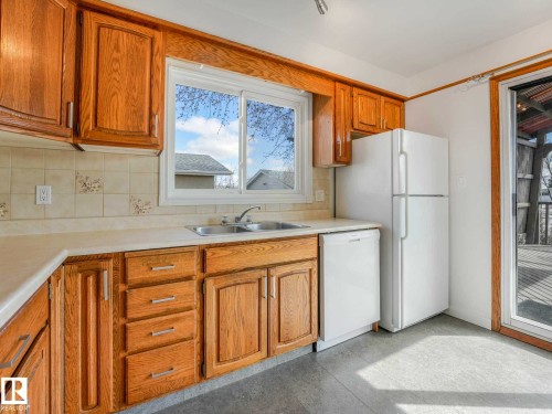 15015 83 Street, Edmonton, AB - Indoor Photo Showing Kitchen With Double Sink