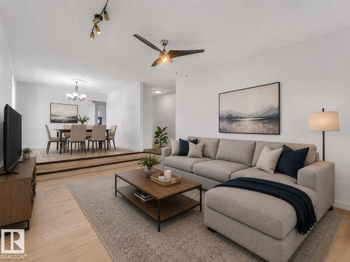 15015 83 Street, Edmonton, AB - Indoor Photo Showing Living Room