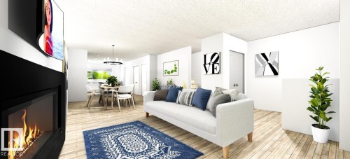 9616 90 Street, Edmonton, AB - Indoor Photo Showing Living Room