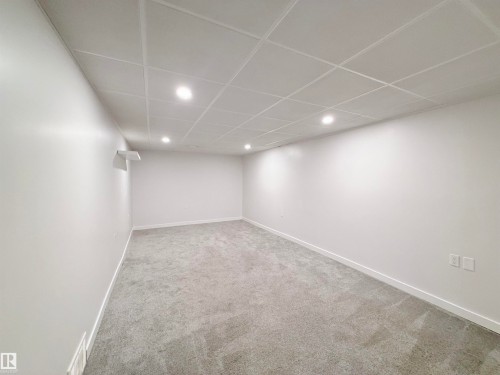 Spacious room featuring light gray carpeting and white walls - 3912 108 Street, Edmonton, AB - Indoor Photo Showing Other Room