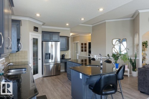 243 Greenfield Way, Fort Saskatchewan, AB - Indoor Photo Showing Kitchen With Double Sink With Upgraded Kitchen