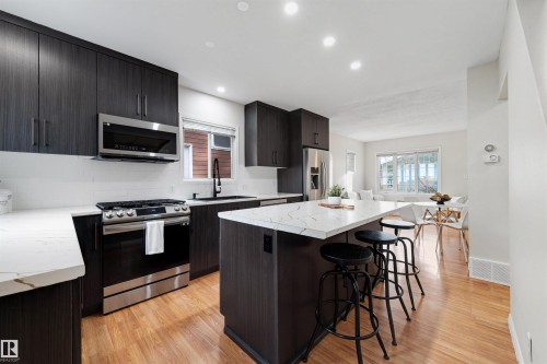 11421 68 Street, Edmonton, AB - Indoor Photo Showing Kitchen With Upgraded Kitchen