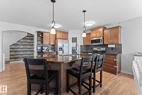 132 Selkirk Place, Leduc, AB - Indoor Photo Showing Kitchen With Stainless Steel Kitchen