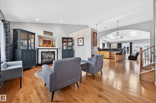 4217 55 Avenue, Lamont, AB - Indoor Photo Showing Living Room With Fireplace