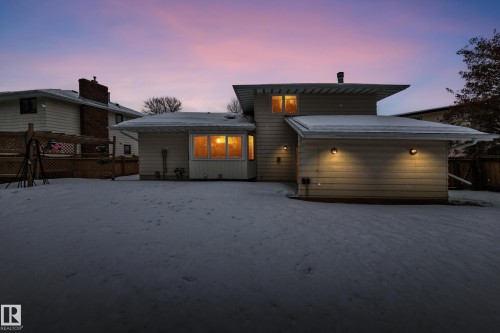 View of the back of the home at night time. - 38 Lancaster Crescent, St. Albert, AB - Outdoor With Exterior
