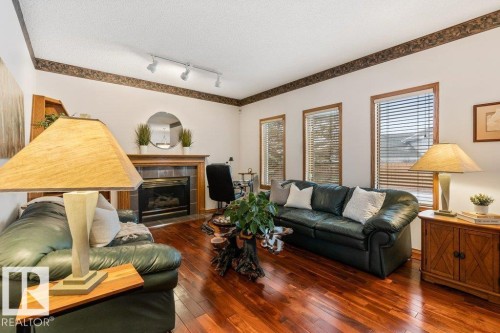 4344 28A Street, Edmonton, AB - Indoor Photo Showing Living Room With Fireplace