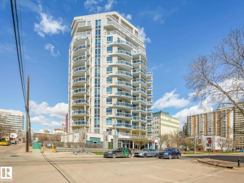 Image quality insufficient for description - 305 10504 99 Avenue, Edmonton, AB - Outdoor With Balcony With Facade