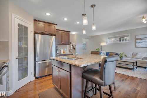 3911 Gallinger Loop, Edmonton, AB - Indoor Photo Showing Kitchen With Double Sink With Upgraded Kitchen
