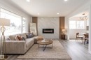 11844 St Albert Trail, Edmonton, AB  - Indoor Photo Showing Living Room With Fireplace 