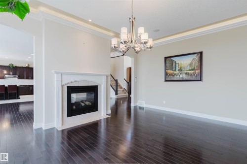 4118 Westcliff Heath, Edmonton, AB - Indoor Photo Showing Living Room With Fireplace