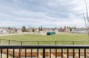 Expansive green space featuring a fenced sports court, adjacent brick building, and surrounding residential street with detached homes - 3 11373 12 Avenue, Edmonton, AB  - Outdoor With Balcony 