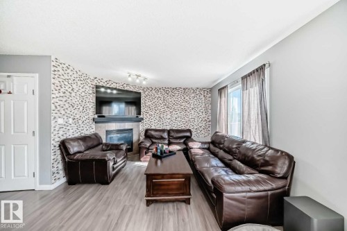 227 Avena Circle, Leduc, AB - Indoor With Fireplace