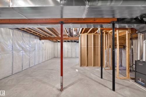 Unfinished basement presenting ample space for customization - 22638 99A Avenue, Edmonton, AB - Indoor Photo Showing Basement