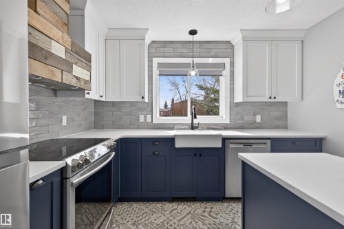 14603 52 Street, Edmonton, AB - Indoor Photo Showing Kitchen With Upgraded Kitchen