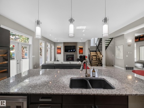 10650 66 Avenue, Edmonton, AB - Indoor Photo Showing Kitchen With Double Sink With Upgraded Kitchen