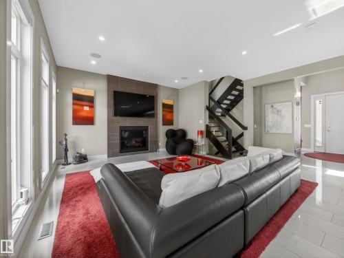 10650 66 Avenue, Edmonton, AB - Indoor Photo Showing Other Room With Fireplace