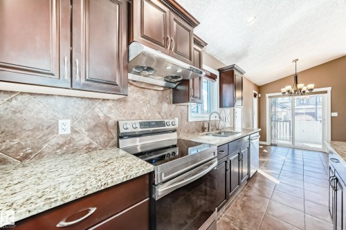 1221 Cunningham Drive, Edmonton, AB - Indoor Photo Showing Kitchen With Double Sink With Upgraded Kitchen