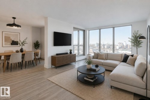 505 10149 Saskatchewan Drive, Edmonton, AB - Indoor Photo Showing Living Room
