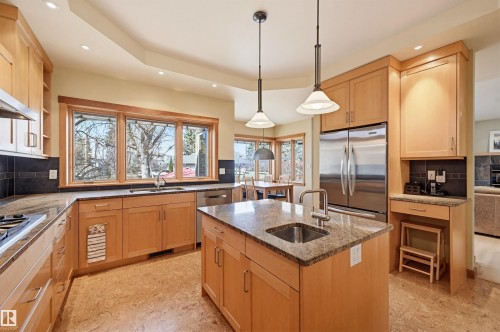 9212 118 Street, Edmonton, AB - Indoor Photo Showing Kitchen With Double Sink