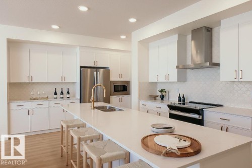 68 Gambel Loop, Spruce Grove, AB - Indoor Photo Showing Kitchen With Double Sink With Upgraded Kitchen