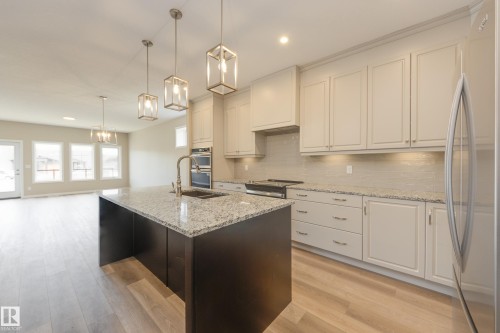 209 Stonehouse Way, Leduc, AB - Indoor Photo Showing Kitchen With Double Sink With Upgraded Kitchen
