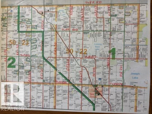 Property Map. Illustrating geographic divisions and identifying roads and water bodies within the property - A & B, 4858 Centre St, New Sarepta, AB - Other