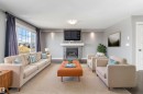 3318 21A Avenue, Edmonton, AB  - Indoor Photo Showing Living Room With Fireplace 