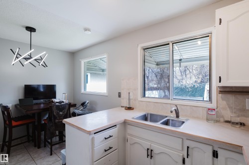 10325 152 Street, Edmonton, AB - Indoor Photo Showing Kitchen With Double Sink