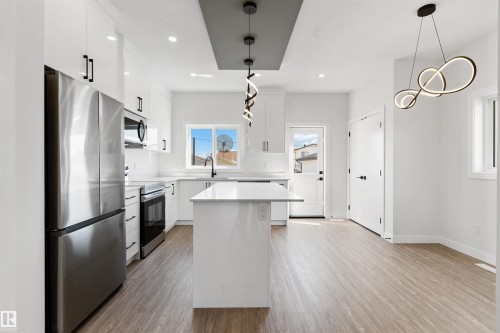 12427 47 Street Nw, Edmonton, AB - Indoor Photo Showing Kitchen With Upgraded Kitchen