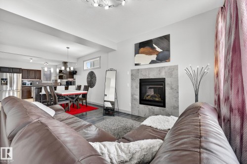 22652 97 Avenue, Edmonton, AB - Indoor Photo Showing Living Room With Fireplace