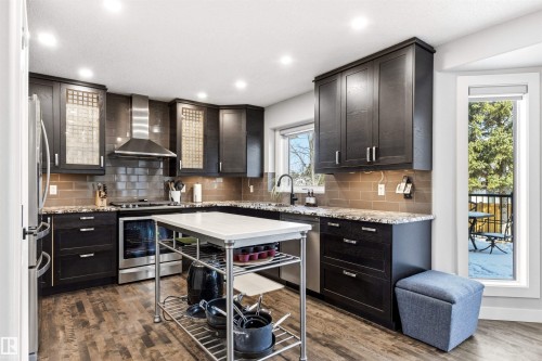 200 Ferguson Place, Edmonton, AB - Indoor Photo Showing Kitchen With Upgraded Kitchen