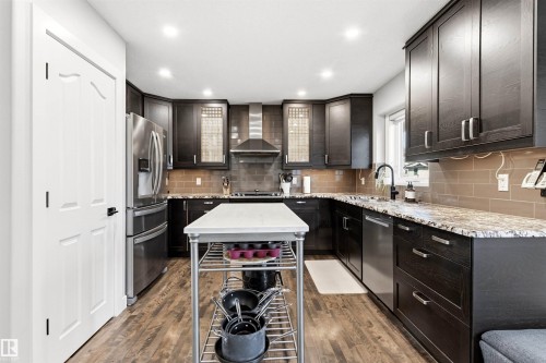 200 Ferguson Place, Edmonton, AB - Indoor Photo Showing Kitchen With Upgraded Kitchen