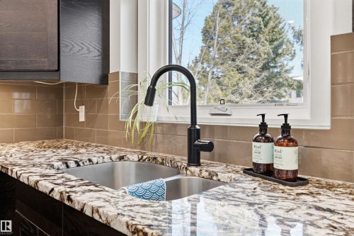 200 Ferguson Place, Edmonton, AB - Indoor Photo Showing Kitchen With Double Sink