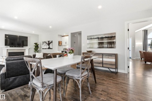 200 Ferguson Place, Edmonton, AB - Indoor Photo Showing Dining Room With Fireplace