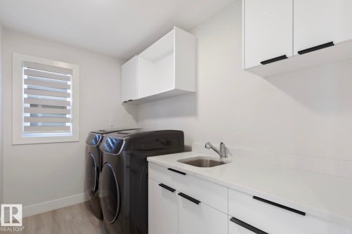 Upstairs - 9751 223 Street, Edmonton, AB - Indoor Photo Showing Laundry Room
