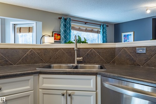1438 Potter Greens Drive, Edmonton, AB - Indoor Photo Showing Kitchen With Double Sink
