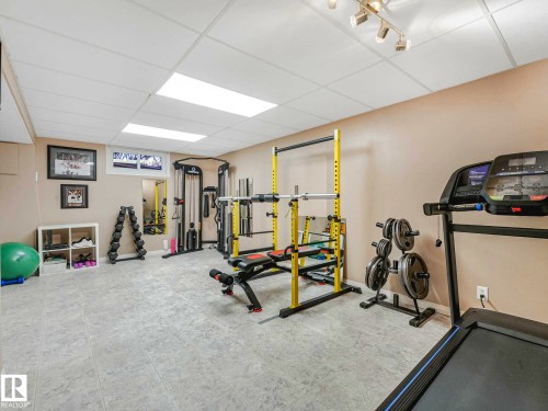6011 37 Avenue, Edmonton, AB - Indoor Photo Showing Gym Room