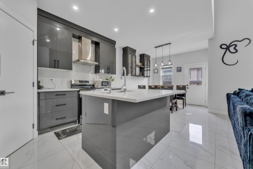 3607 41 Ave, Beaumont, AB - Indoor Photo Showing Kitchen With Upgraded Kitchen
