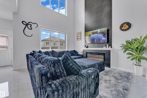 3607 41 Ave, Beaumont, AB - Indoor With Fireplace