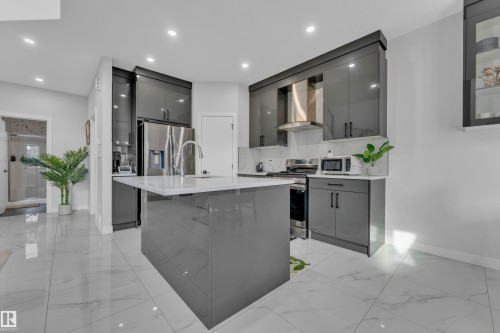 3607 41 Ave, Beaumont, AB - Indoor Photo Showing Kitchen With Upgraded Kitchen