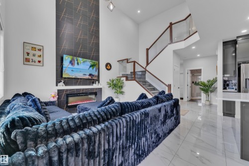 3607 41 Ave, Beaumont, AB - Indoor With Fireplace