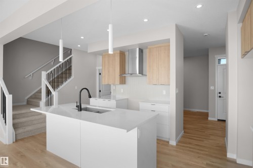 7103 50A Avenue, Beaumont, AB - Indoor Photo Showing Kitchen With Upgraded Kitchen