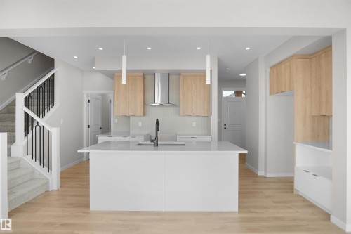 7103 50A Avenue, Beaumont, AB - Indoor Photo Showing Kitchen With Upgraded Kitchen