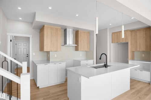 7103 50A Avenue, Beaumont, AB - Indoor Photo Showing Kitchen With Upgraded Kitchen