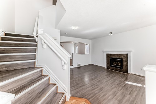 115 Keystone Lane, Leduc, AB - Indoor With Fireplace