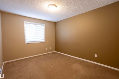 Neutral-toned wall finishes featuring contrasting trim and carpeting - 101 2420 108 Street, Edmonton, AB - Indoor Photo Showing Other Room