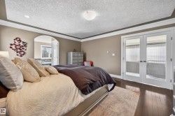 Hardwood-style flooring and crown molding - 