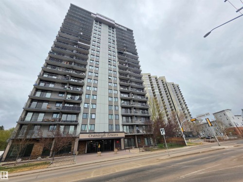 1201 10135 Saskatchewan Drive, Edmonton, AB - Outdoor With Balcony With Facade